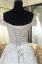 Vestido de novia Abalorio Natural Falta Formal Cola Barriba Escote con Hombros caídos - Página 4