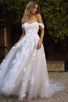 Vestido de novia Apliques Pera Corte-A Sin mangas Natural Moderno