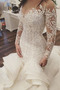 Vestido de novia Apliques Pomposo Capa Multi Escote en V Natural Pura espalda - Página 2