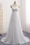 Vestido de novia Apliques Sencillo Capa de encaje Tiras anchas Natural - Página 1