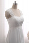 Vestido de novia Apliques Sencillo Capa de encaje Tiras anchas Natural - Página 4