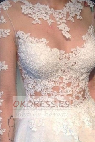 Vestido de novia Asimètrico Manga larga Asimétrico Dobladillo Moderno 3