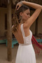 Vestido de novia Baja escote en V Pera Escote en V Natural Encaje Moderno - Página 4