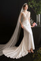 Vestido de novia Cola Capilla Corte Sirena Natural Elegante Escote en V - Página 1