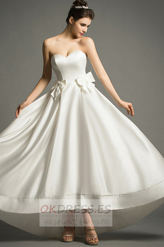 Vestido de novia Cola Capilla Elegante Arco Acentuado Cremallera Corte-A 4