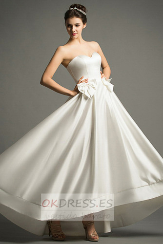 Vestido de novia Cola Capilla Elegante Arco Acentuado Cremallera Corte-A 1