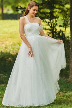 Vestido de novia Corte-A Abalorio Sin mangas Reloj de Arena Natural