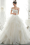 Vestido de novia Corte-A Apliques Elegante Cordón Natural tul - Página 5