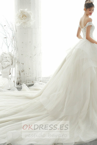 Vestido de novia Corte-A Apliques Elegante Cordón Natural tul 6