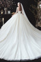 Vestido de novia Corte-A Apliques Formal Cola Real Natural Escote en V - Página 2