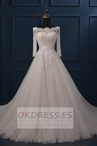 Vestido de novia Corte-A Capa Multi Falta tul Otoño Natural 1