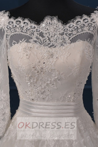 Vestido de novia Corte-A Capa Multi Falta tul Otoño Natural 5