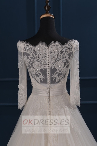 Vestido de novia Corte-A Capa Multi Falta tul Otoño Natural 4