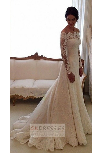 Vestido de novia Corte-A Cremallera Natural Fuera de casa Formal tul 2