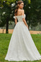 Vestido de novia Corte-A Dobladillos Elegante Escote con Hombros caídos - Página 3