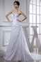 Vestido de novia Corte-A Drapeado Cordón Natural Satén largo - Página 1
