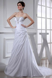 Vestido de novia Corte-A Drapeado Cordón Natural Satén largo