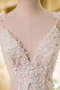 Vestido de novia Corte-A Elegante Sin mangas Escote en V Invierno Perlas - Página 3
