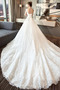 Vestido de novia Corte-A Encaje Escote con Hombros caídos Invierno largo - Página 4