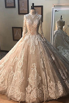 Vestido de novia Corte-A Encaje Formal Espalda medio descubierto Iglesia