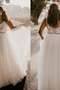 Vestido de novia Corte-A Encaje Sencillo Natural Escote en V Espalda Descubierta - Página 3
