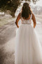 Vestido de novia Corte-A Encaje Sencillo Natural Escote en V Espalda Descubierta - Página 2