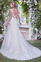 Vestido de novia Corte-A Encaje Sin mangas Moderno Escote en V Pera - Página 3