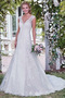 Vestido de novia Corte-A Encaje Sin mangas Moderno Escote en V Pera - Página 1