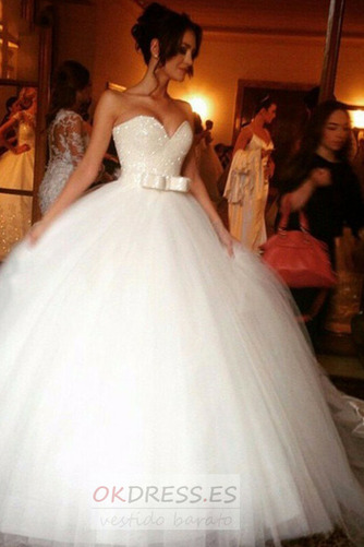 Vestido de novia Corte-A Espalda Descubierta Arco Acentuado tul Natural 2