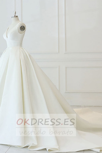 Vestido de novia Corte-A Espalda Descubierta Triángulo Invertido Cola Corte 3