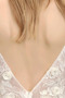 Vestido de novia Corte-A Flores Espalda Descubierta Playa Escote en V - Página 6