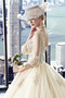 Vestido de novia Corte-A Formal Cordón Capa de encaje Baja escote en V - Página 5