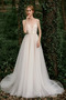 Vestido de novia Corte-A Fuera de casa Transparente Natural Pera Apliques - Página 4
