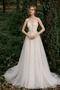 Vestido de novia Corte-A Fuera de casa Transparente Natural Pera Apliques - Página 3
