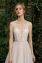 Vestido de novia Corte-A Fuera de casa Transparente Natural Pera Apliques - Página 5