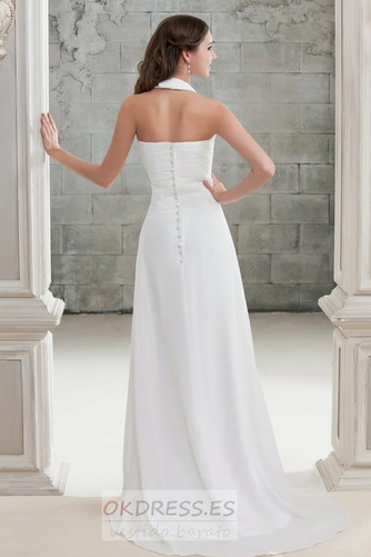 Vestido de novia Corte-A Gasa Verano Espalda Descubierta Dobladillos 3