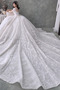 Vestido de novia Corte-A Manga corta Natural Camiseta Abalorio Elegante - Página 5