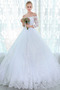 Vestido de novia Corte-A Natural Escote con Hombros caídos Encaje Manga larga - Página 4