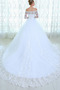 Vestido de novia Corte-A Natural Escote con Hombros caídos Encaje Manga larga - Página 2