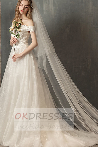 Vestido de novia Corte-A Playa Rosetón Acentuado tul Moderno Verano 8