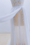 Vestido de novia Corte-A Playa Sin mangas Moderno Joya Cola Barriba - Página 7
