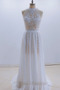 Vestido de novia Corte-A Playa Sin mangas Moderno Joya Cola Barriba - Página 5