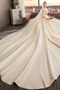 Vestido de novia Corte-A primavera Escote en V Camiseta Natural Cordón - Página 2