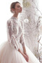 Vestido de novia Corte-A primavera tul Cordón Transparente Natural - Página 8