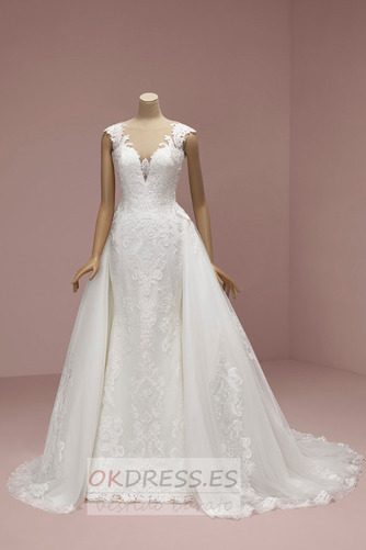 Vestido de novia Corte-A Pura espalda Cola Corte Natural Elegante Apliques 1