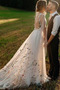 Vestido de novia Corte-A Romántico Triángulo Invertido Cola Barriba - Página 3