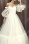 Vestido de novia Corte-A Sencillo Cola Barriba Triángulo Invertido Escote Corazón - Página 1