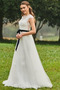 Vestido de novia Corte-A Sencillo Rectángulo Lazos tul Natural - Página 4