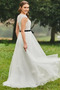Vestido de novia Corte-A Sencillo Rectángulo Lazos tul Natural - Página 2