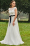 Vestido de novia Corte-A Sencillo Rectángulo Lazos tul Natural - Página 3